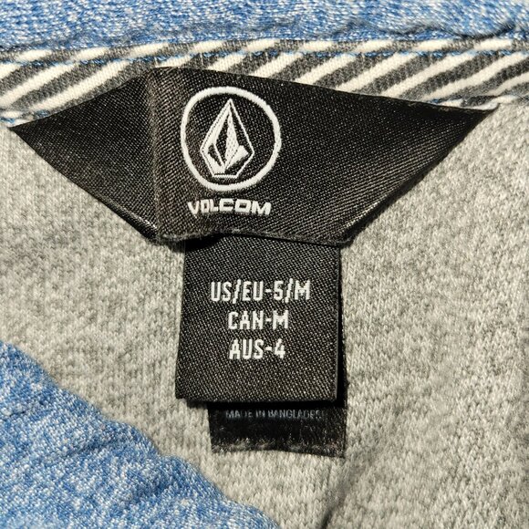 Volcom Boys' Wowzer Polo Short Sleeve Shirt Blue 5 M - Picture 4 of 4